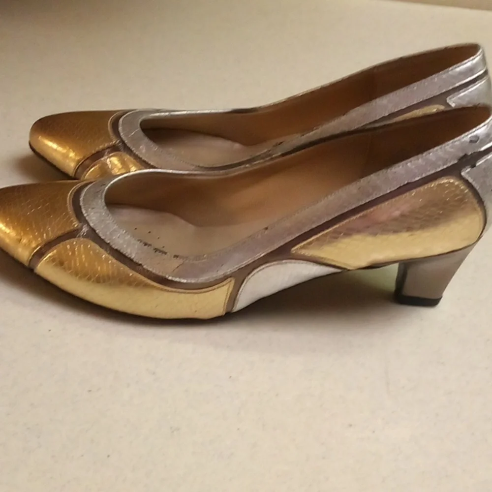 Metallic Gold/Silver 2" Heels by Selby - Picture 6 of 7